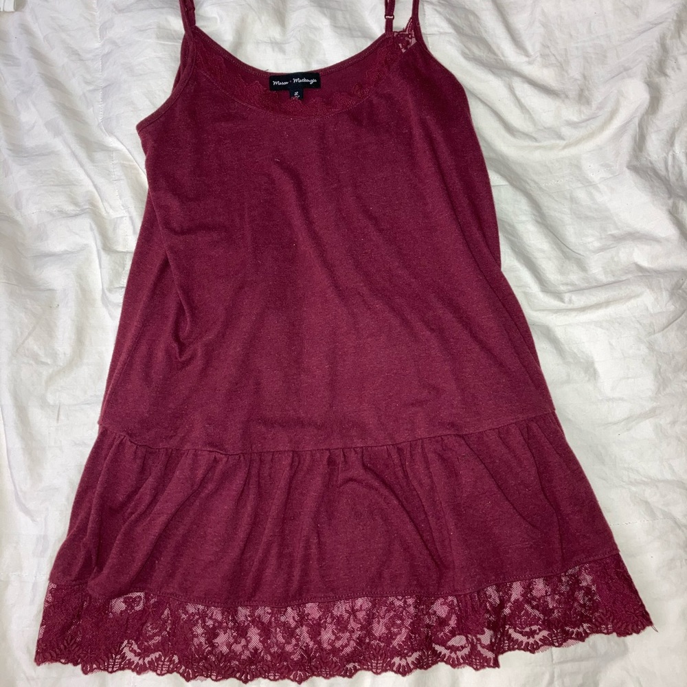 Cute lace trim cami dress